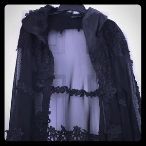 Pretty Angel Black Lace Coat